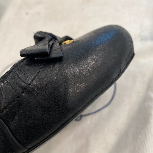 Prada Black Calf Leather Milano Ballet Flats - Picture 10 of 14